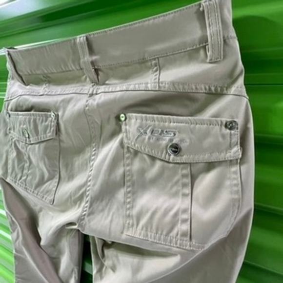 Daily Sports XDS Khaki Cropped Cargo Pants Womens 6 Tan Capri Utility Ankle Zip - Picture 13 of 16